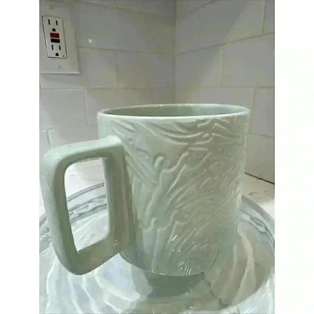 2022 Starbucks Light Green Mint Jade Leaf Marble Embossed Spring Limited 14 oz - Picture 6 of 14